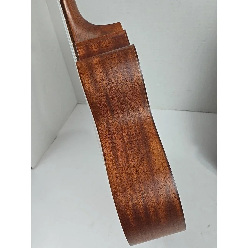Luna Mahogany Concert Ukulele Acoustic Electric Tattoo Laser Etched w Bag VIDEO